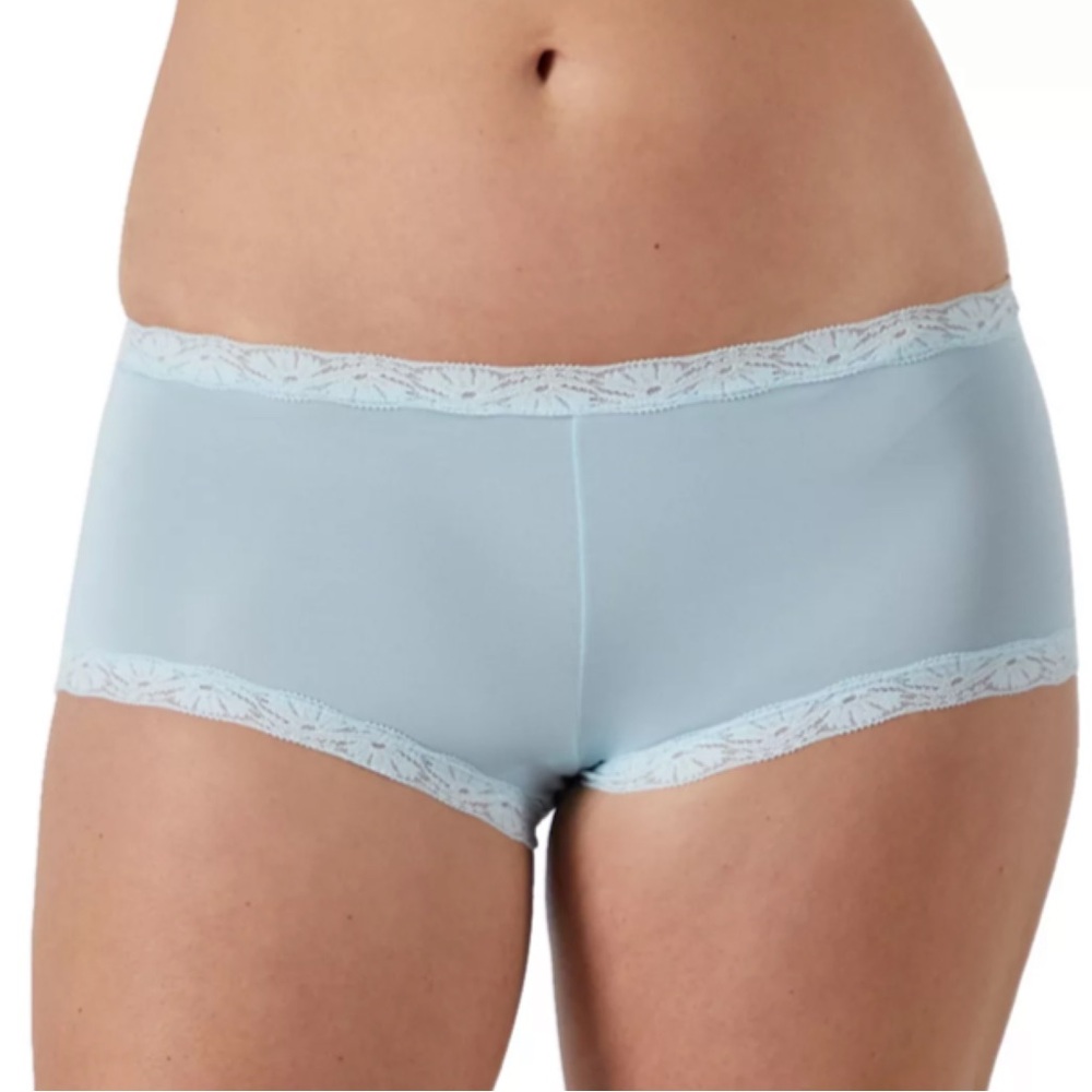 Maidenform One Fab Fit Microfiber Lace Trim Boyshort Panties 40760